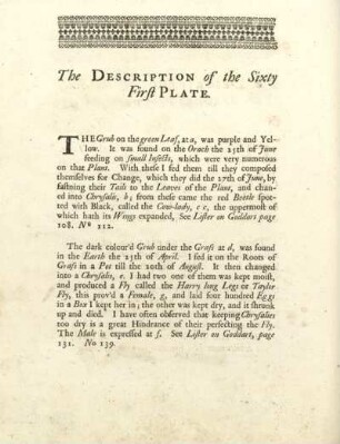 The Description of the Sixty First Plate