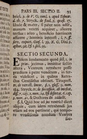 93-103, Sectio Secunda