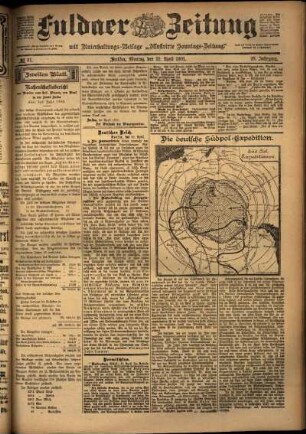 Zweite Ausgabe vom Montag, den 22. April 1901.
