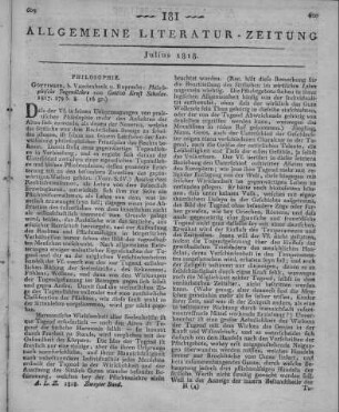 Schulze, G. E.: Philosophische Tugendlehre. Göttingen: Vandenhoeck & Ruprecht 1817