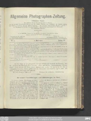 Nr. 5. 2. Mai 1902. Jahrg. IX.