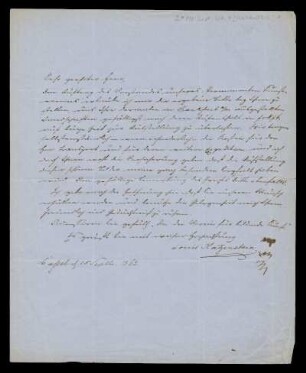 Brief von Louis Katzenstein an Eduard Schleich