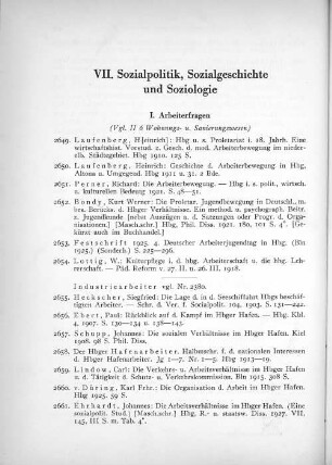 1. Arbeiterfragen