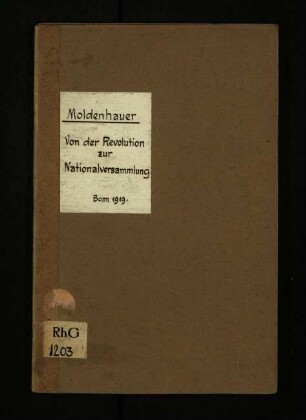 Von der Revolution zur Nationalversammlung