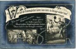 Patriotische Karte zum Ersten Weltkrieg, mit Vers