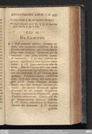 Cap. II. De Comitiis.