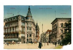 Leipzig: Aug. Polich, Eingang zur Petersstrasse, Reichsbank