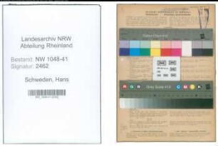 Entnazifizierung Hans Schweden , geb. 07.06.1909 (Polizist)