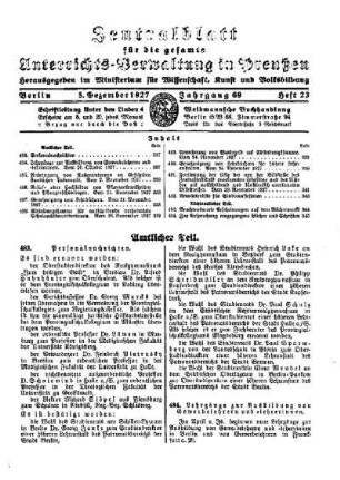 Lehrgänge zur Ausbildung von Gewerbelehrern und -lehrerinnen : [Amtlicher Teil]