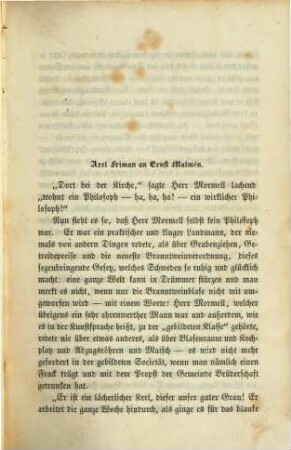 Sammlung schwedischer Novellen, 1. Daheim. - 1 : ein neues Genrebild aus dem Alltagsleben