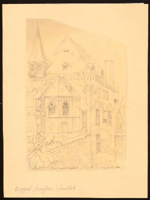 Burghaus Schwalbach (Ritter-Schwalbach-Haus), Boppard: Perspektivische Ansicht