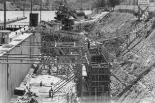 Baustelle 2. Schleusenkammer Neckargemünd
