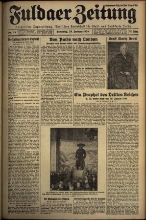 Ausgabe vom Dienstag, den 29. Januar 1935.