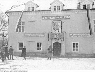 Radibor, Luttowitz. Maschinenausleihstation (MAS) Luttowitz, März 1950