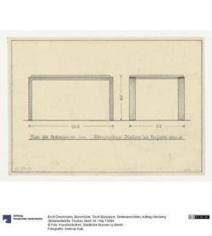 Büromöbel, Tisch Büroraum, Seitenansichten (Auftrag Herzberg)