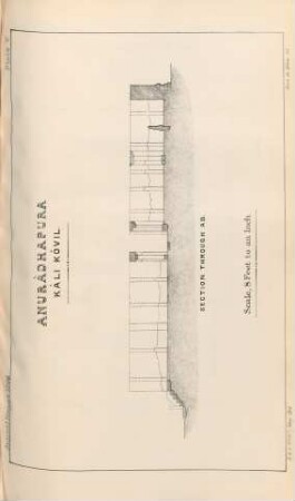 Plate V. Anurádhapura. Kâli Kôvil. Section through AB