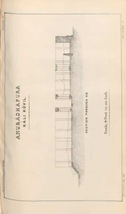 Plate V. Anurádhapura. Kâli Kôvil. Section through AB