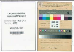 Entnazifizierung Karl Waschek , geb. 18.11.1898 (Bergmann)