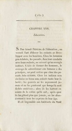 Chapitre XXII. Éducation