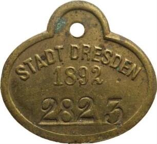 Dresden - Hundemarke Nr. 2823
