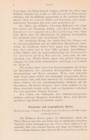 Allgemeine und orographische Skizze