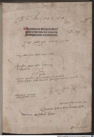 Sermones discipuli de te[m]pore et de sanctis : vna cum promptuario exemploru[m]