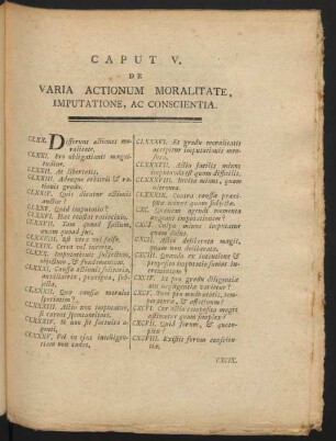 Caput V. De Varia Actionum Moralitate, Imputatione, Ac Conscientia.