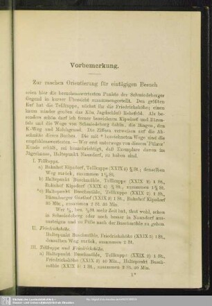 Vorbemerkung. Zur raschen Orientierung für eintägigen Besuch
