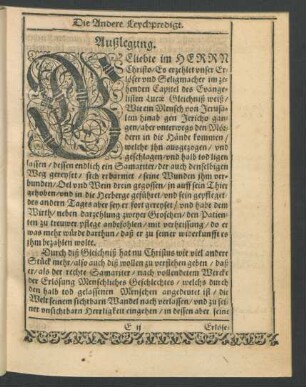 Außlegung. I. [Was der Christen Zustand in diesem Leben sey.]
