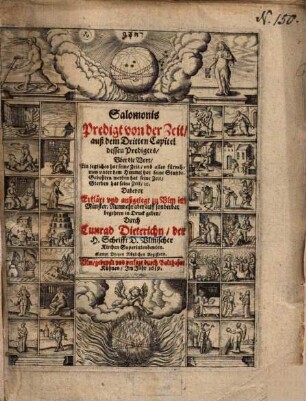 Salomonis Predigt von der Zeit : auß dem dritten Capitel dessen Predigers, in 12 Predigten