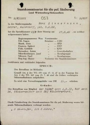 Zimmermann, Hans