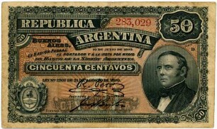 Geldschein, 50 Centavos, 19.7.1895