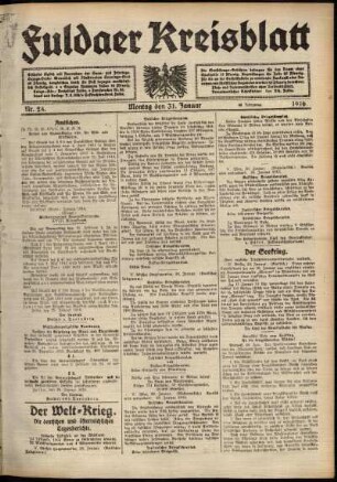 Ausgabe vom Montag, den 31. Januar 1916.