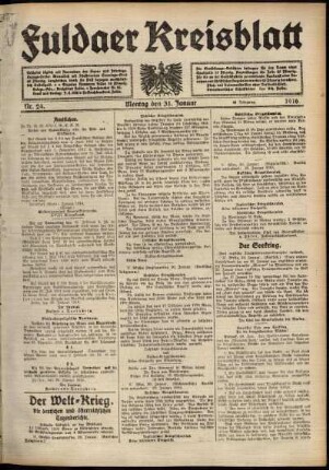 Ausgabe vom Montag, den 31. Januar 1916.