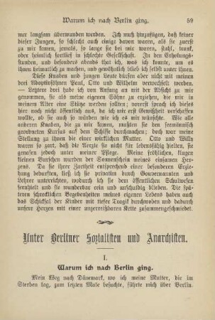Unter Berliner Sozialisten und Anarchisten