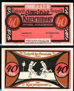 Kurzenmoor 40 Pfennig, Notgeldserie