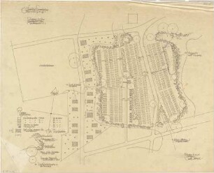Gsaenger, Gustav; München - Obermenzing; Friedhof, Erweiterung - Gräbergarten 1, Teilplan (Lageplan)