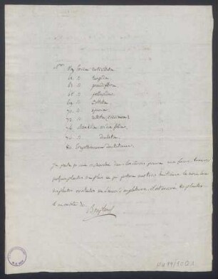 Aimé Bonpland, Schriftstück