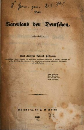 Das Vaterland der Deutschen
