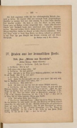 IV. Proben aus der dramatischen Poesie