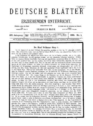 Dr. Karl Volkmar Stoy : Nachruf
