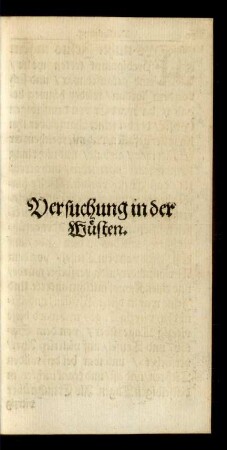 Versuchung in der Wüsten.