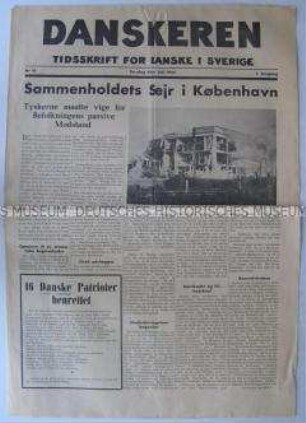 Illustrierte Wochenzeitung für Schweden und Dänemark aus der Zeit der deutschen Besetzung Dänemark u.a. zum Zusammenhalt der dänischen Bevölkerung in Kopenhagen