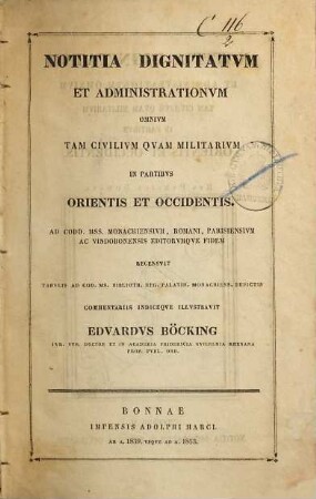 Notitia dignitatum et administrationum omnium tam civilium quam militarium in partibus Orientis et Occidentis : ad codd. mss. Monachiensium, Romani, Parisiensium ac Vindobonensis editorumque fidem, 2. Notitia dignitatum et administrationum omnium tam civilium quam militarium in partibus Occidentis