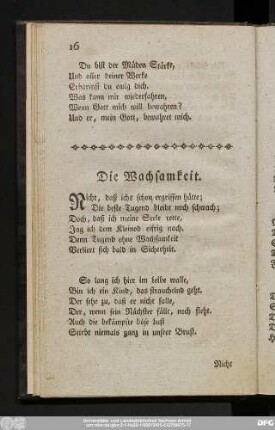 Die Wachsamkeit.