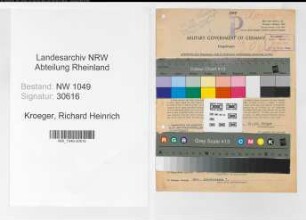 Entnazifizierung Richard Heinrich Kroeger , geb. 28.01.1889 (Regierungsrat)