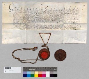 Erzbischof Guidobald von Salzburg bestätigt auf Bitten des Dechanten und des Konvents die Wahl [4. April] des Konventualen Patritius [I.] zum Propst von Baumburg und lässt ihn durch einen Vertreter vereidigen und investieren.; S: Erzbischof Guidobald von Salzburg