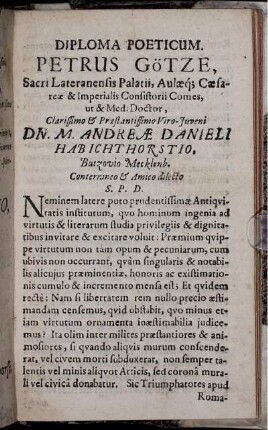 Diploma Poeticum