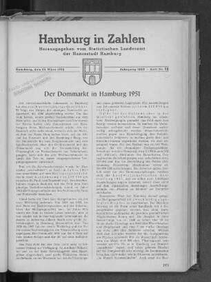 Der Dommarkt in Hamburg 1951