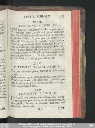 XLIV. C. Plinius Traiano Imp. S. Vota pro principis salute suscepta & soluta nuntiat.